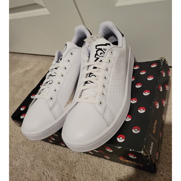 Adidas Advantage x Pokemon Cloud White Men's 10.5 Pikachu Lightning NWT and Box - Picture 13 of 16